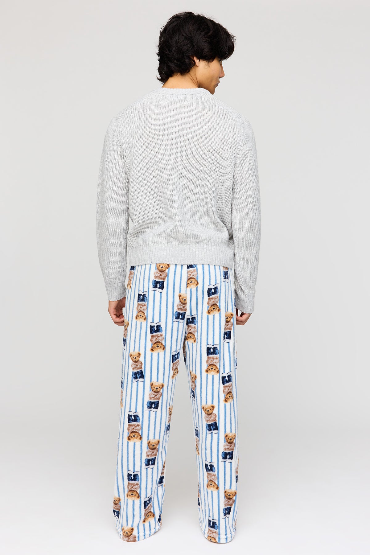 Alt View 3. Plush Pajama Pant - Light Blue