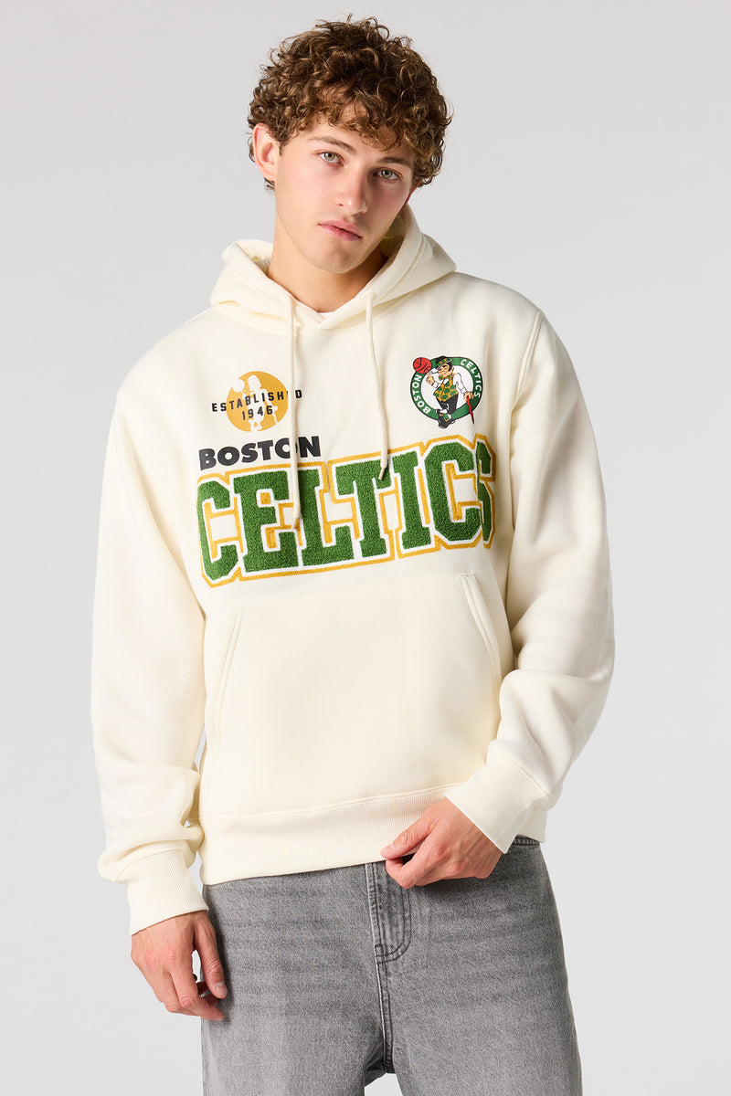 Haut à capuchon avec motif brodé Boston Celtics en chenille