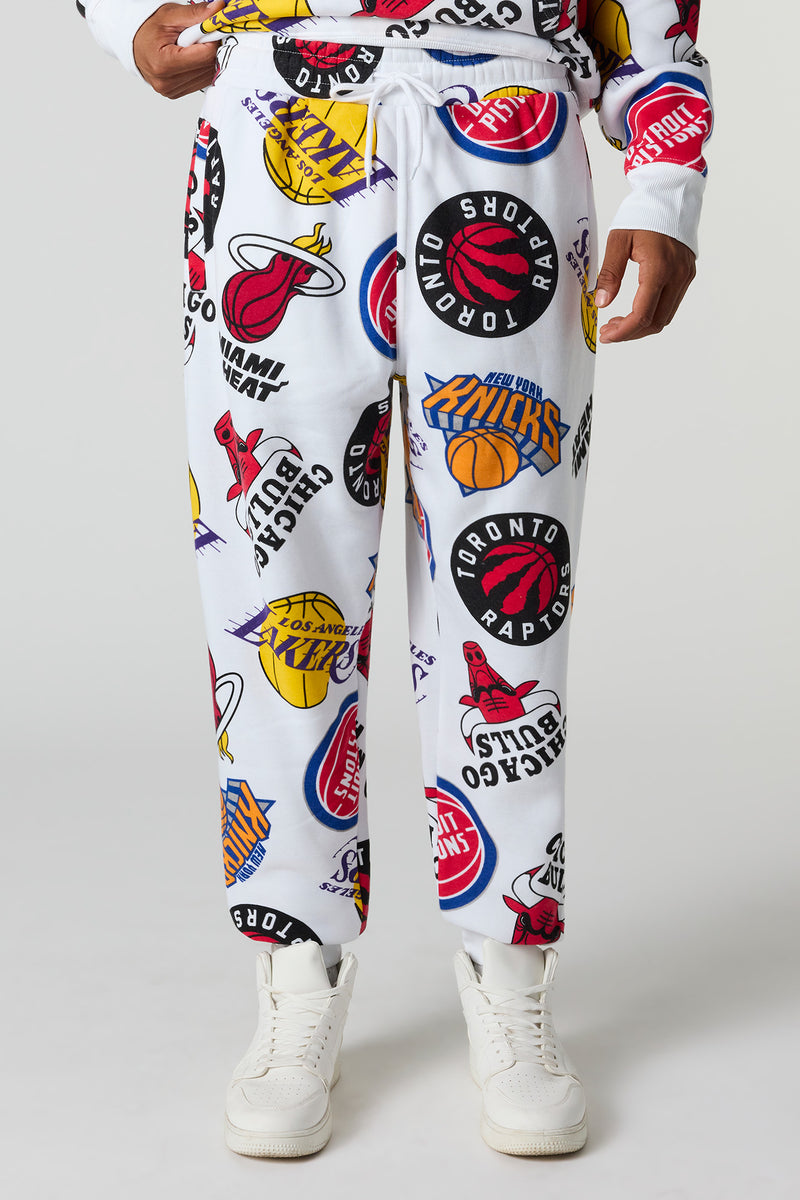 Basketball Print Fleece Jogger