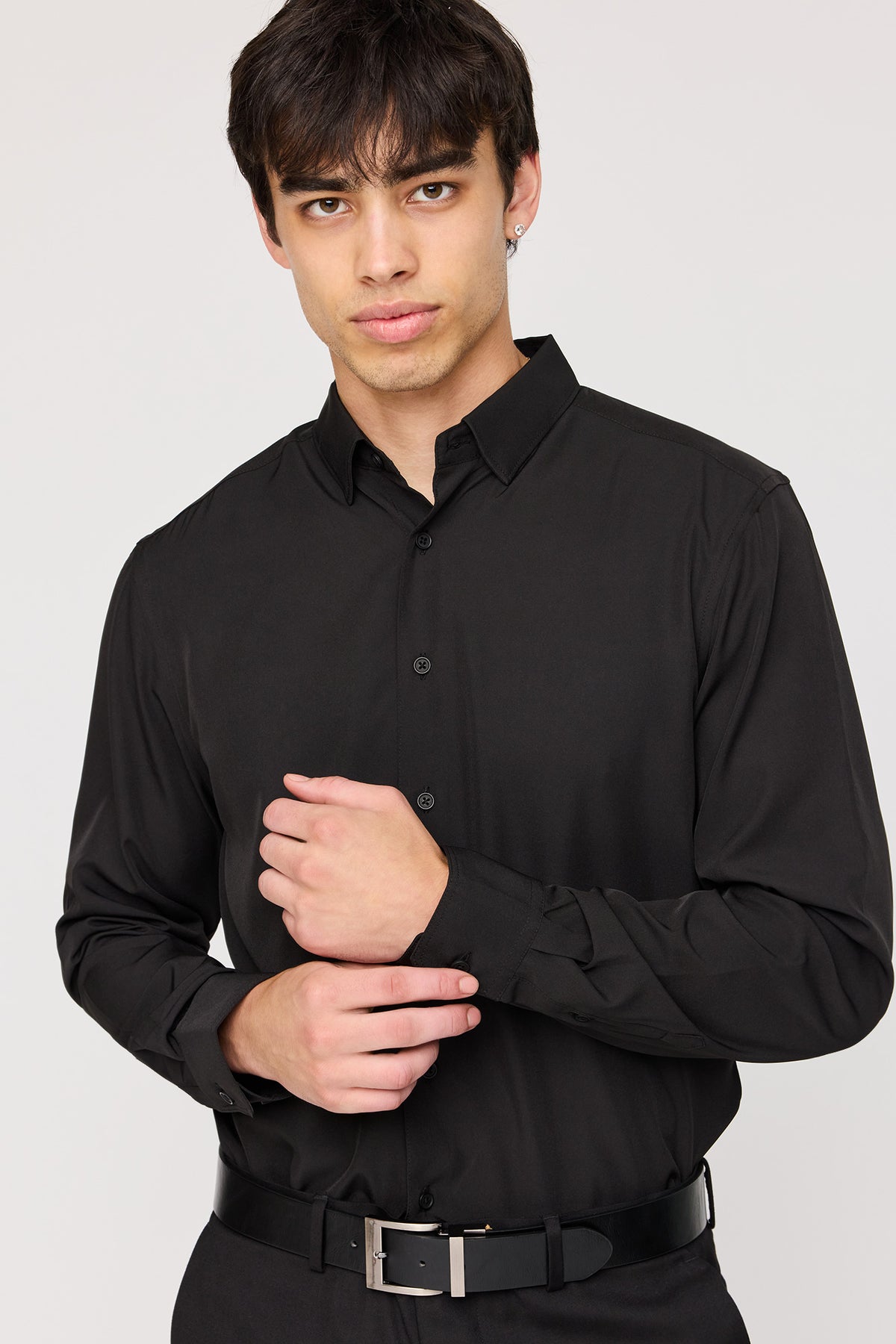 Chemise habillée mince extensible
