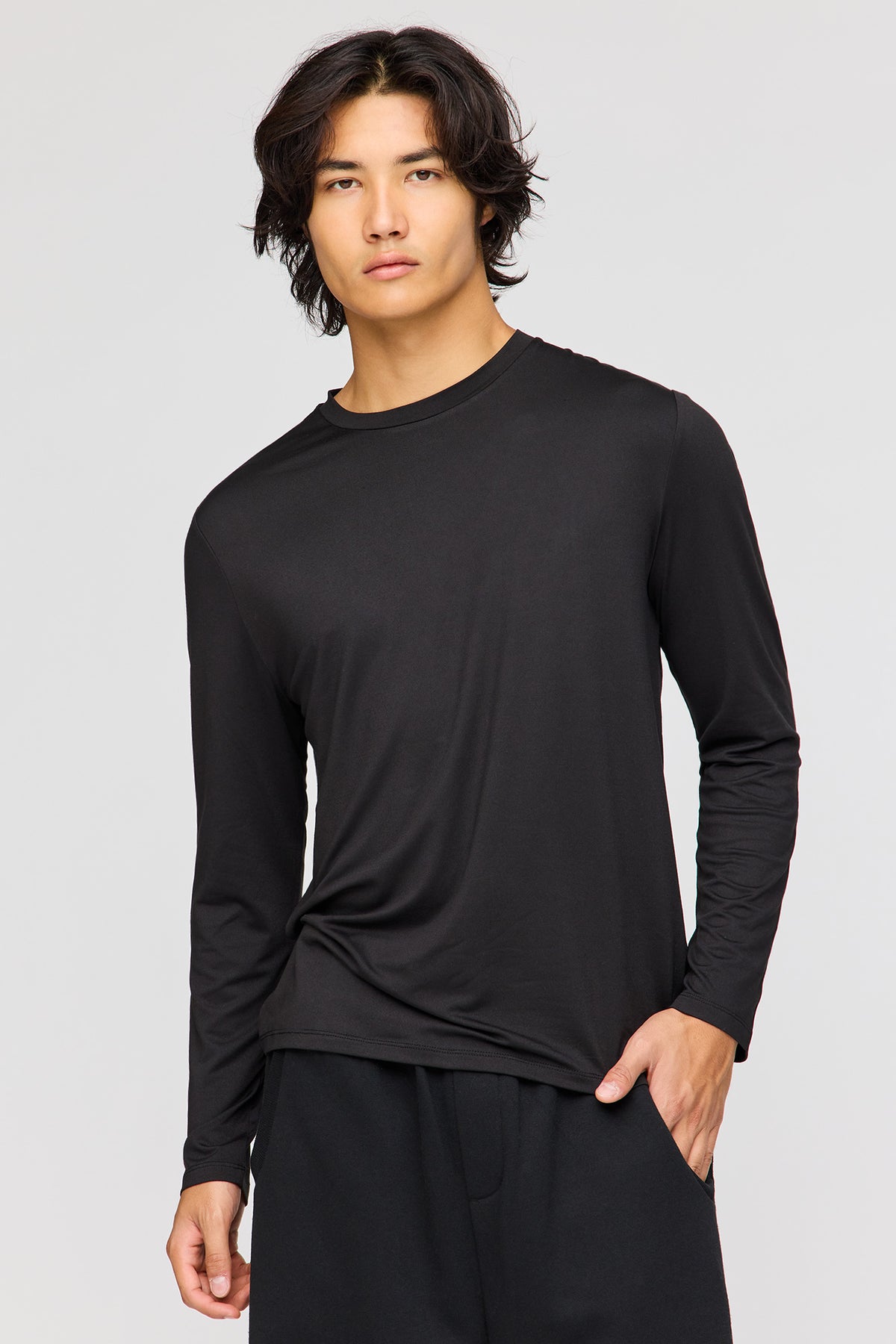 PowerSoft Long Sleeve Top - Black