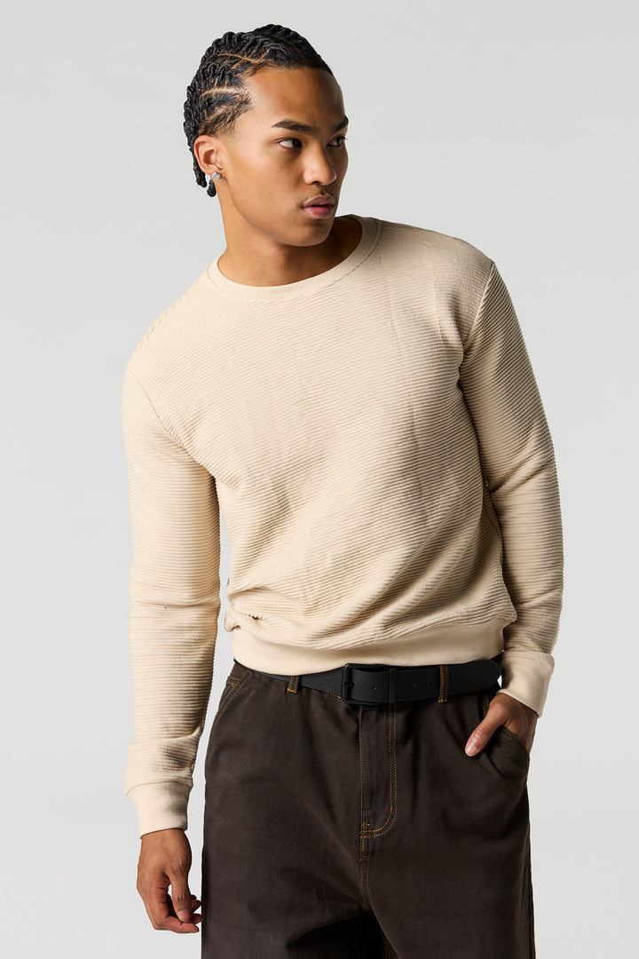 Haut en tricot côtelé à manches longues