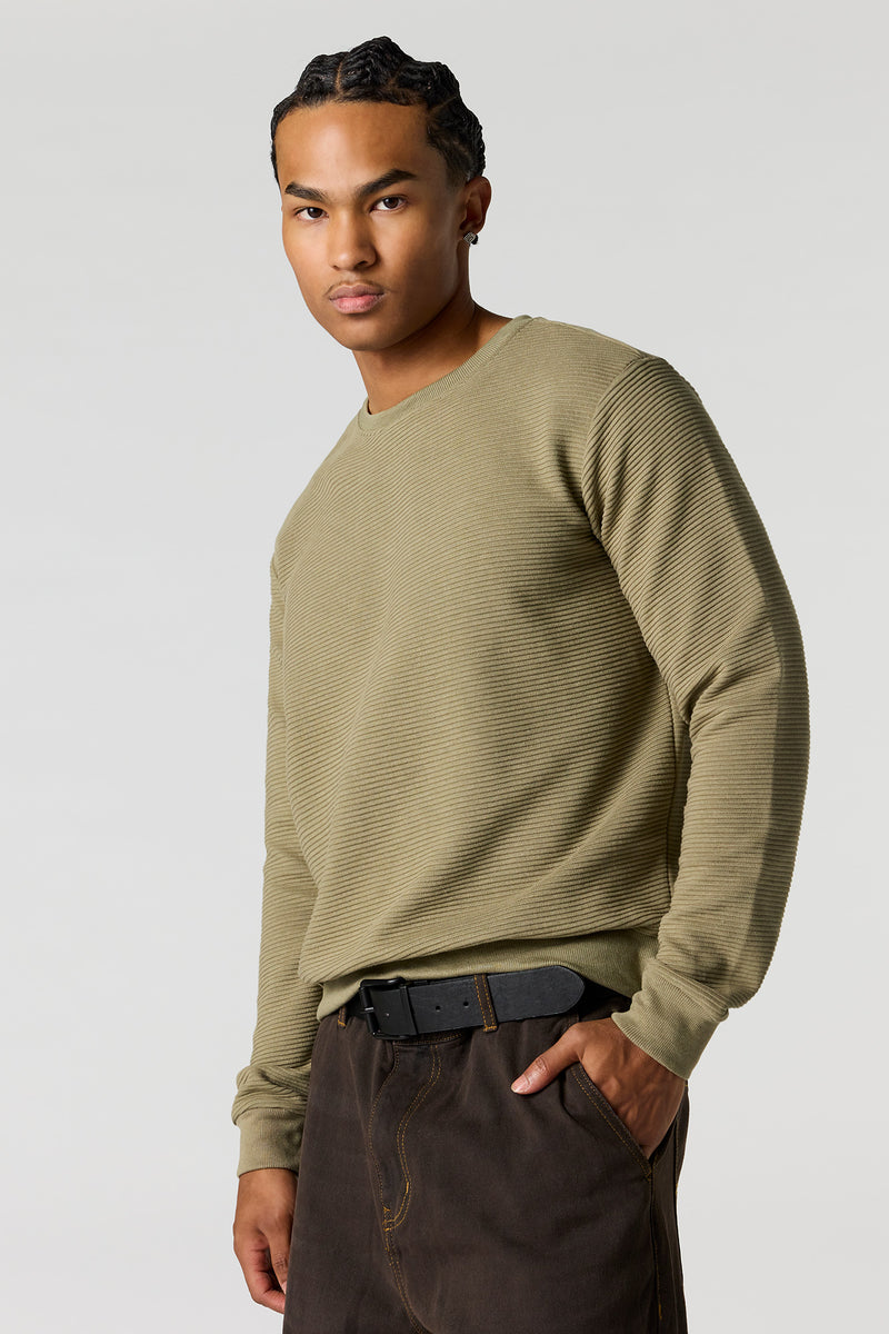 Ribbed Knit Long Sleeve Top