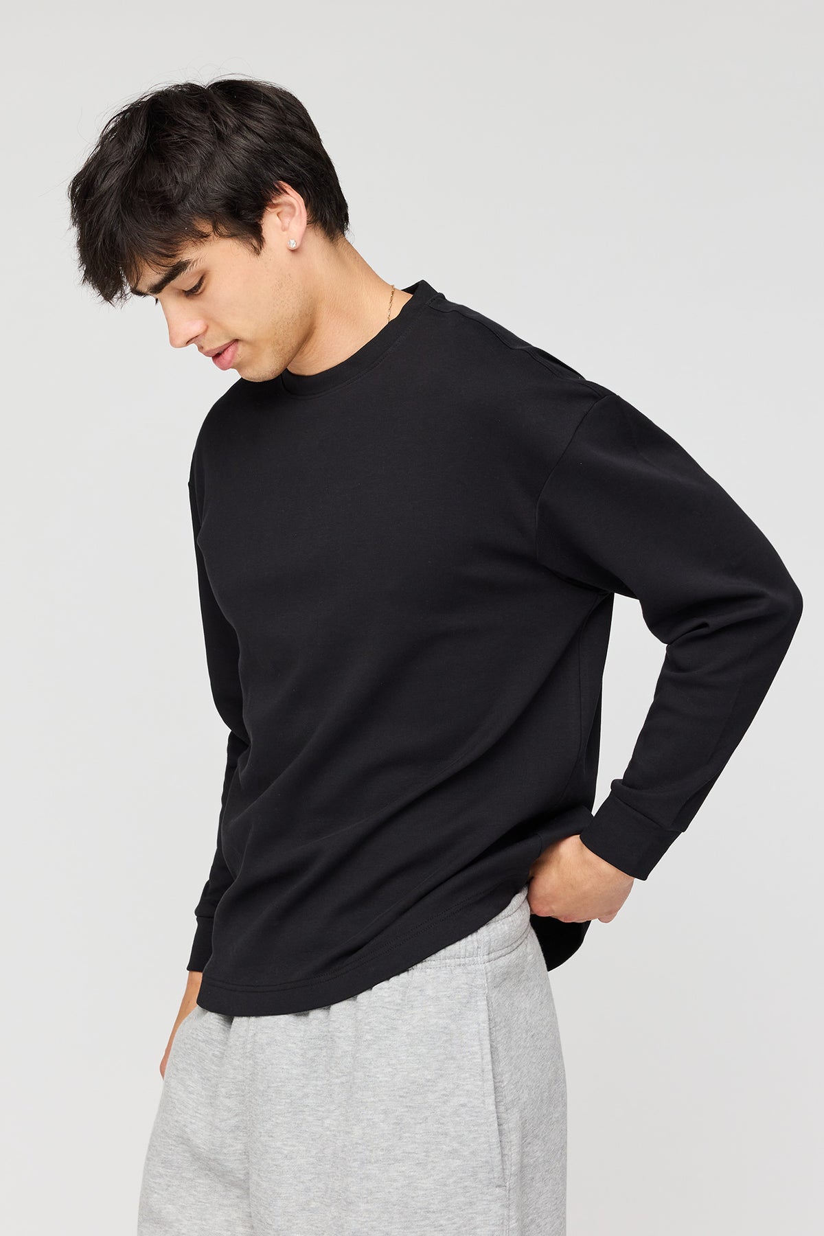 Alt View 4. Long Sleeve Top - Black