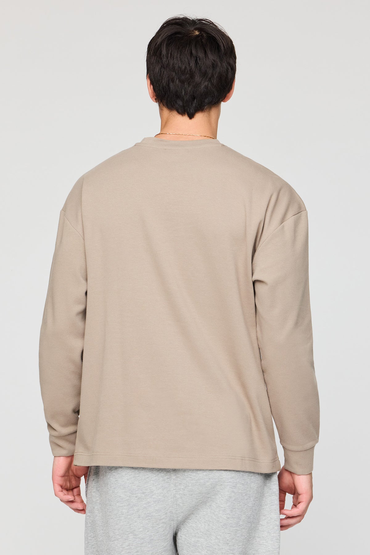Alt View 2. Long Sleeve Top - Taupe