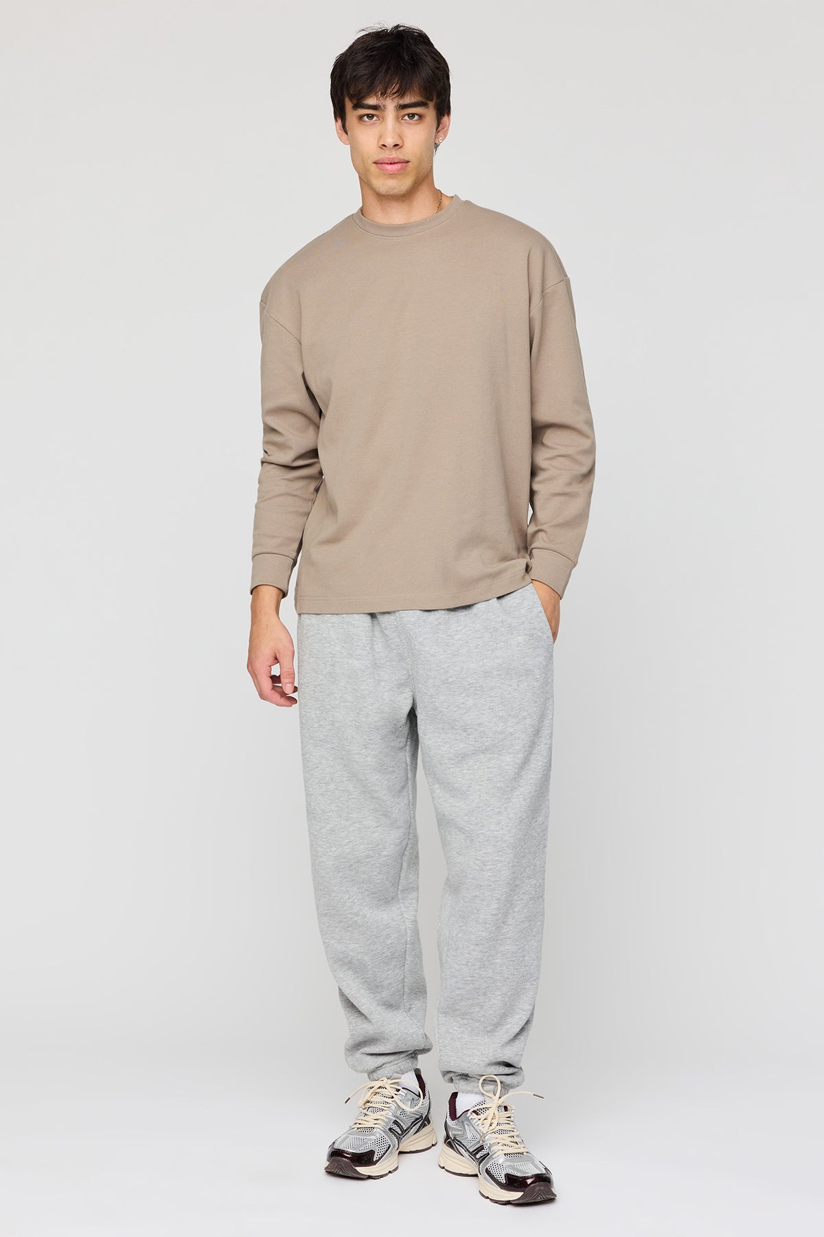 Alt View 3. Long Sleeve Top - Taupe
