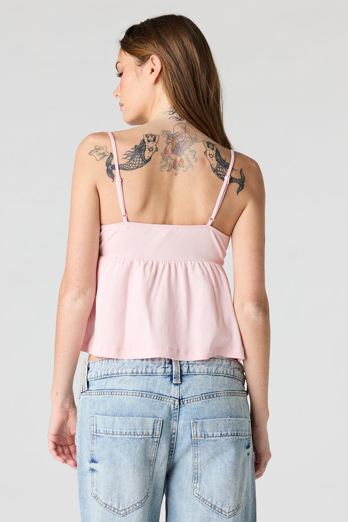 Alt View 2. Surplice Babydoll Cami - Pink