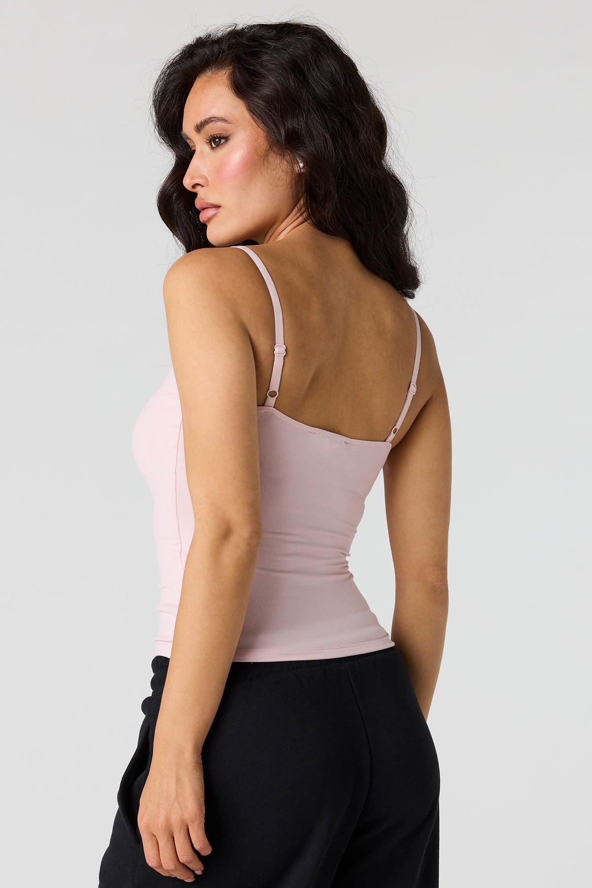 Vue alternative 2. Débardeur sans soutien-gorge intégré avec liséré de dentelle