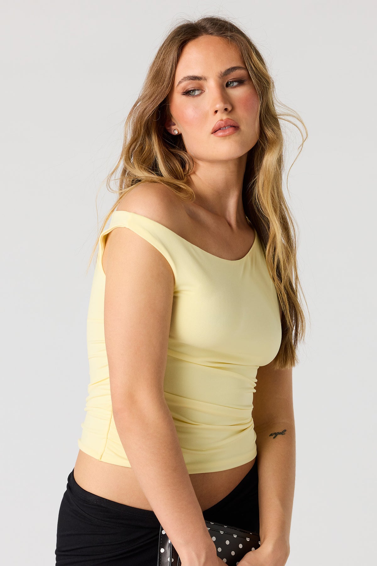 Contour One Shoulder Top - Yellow