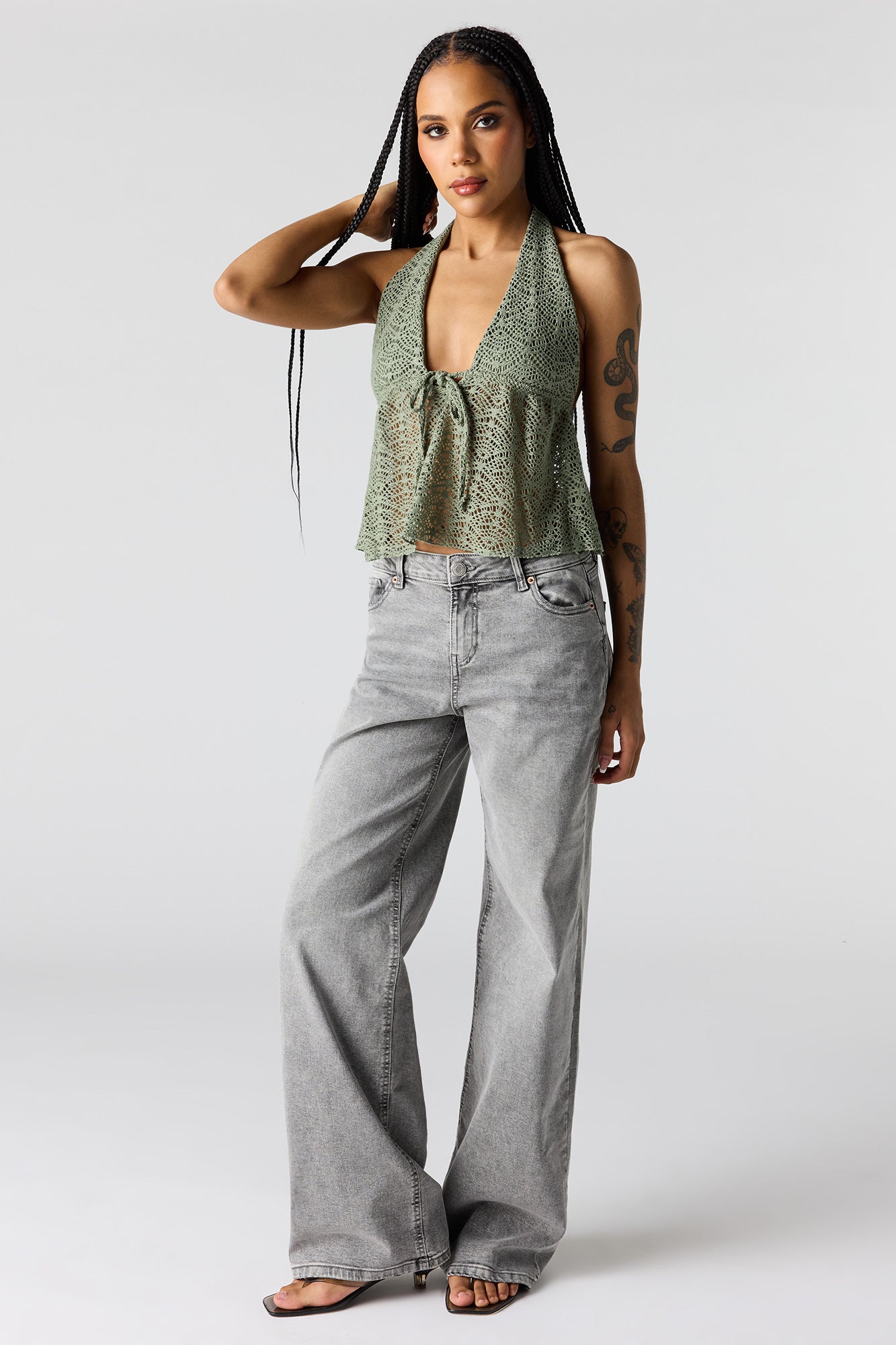 Crochet Front Tie Halter Top – Urban Planet