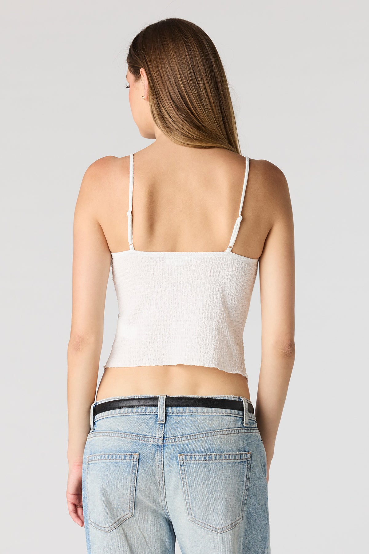 Alt View 2. Textured Butterfly Top - Ivory