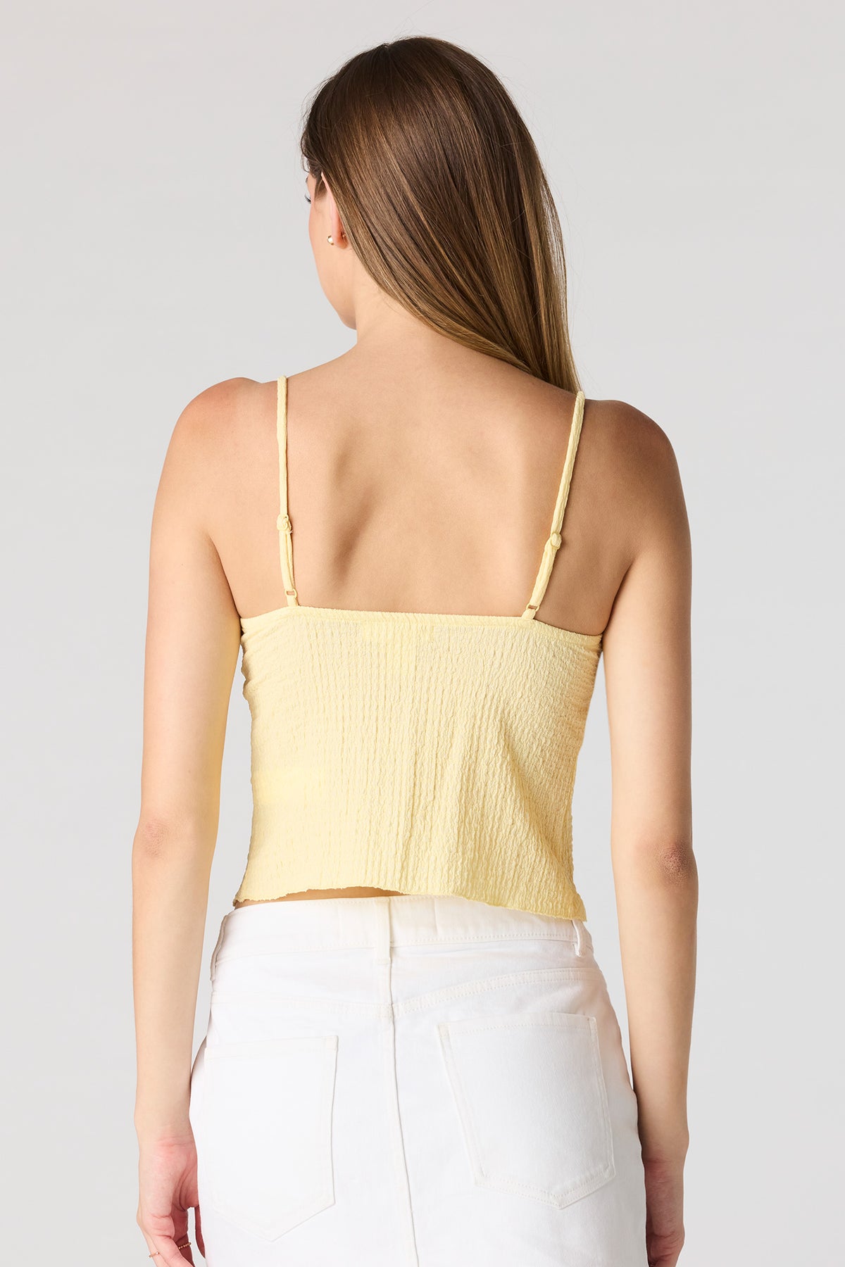 Alt View 2. Textured Butterfly Top - Yellow