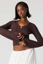 Crochet O-Ring Bell Sleeve Top