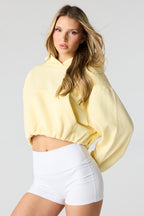 Luxe Fleece Bubble Hem Hoodie
