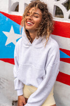 Luxe Fleece Bubble Hem Hoodie