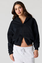 Luxe Fleece Boyfriend Zip Hoodie