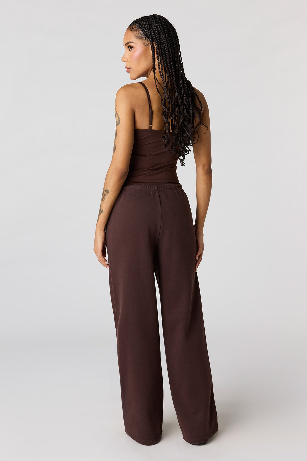 Alt View 3. Luxe Fleece Low Rise Baggy Sweatpant - Brown
