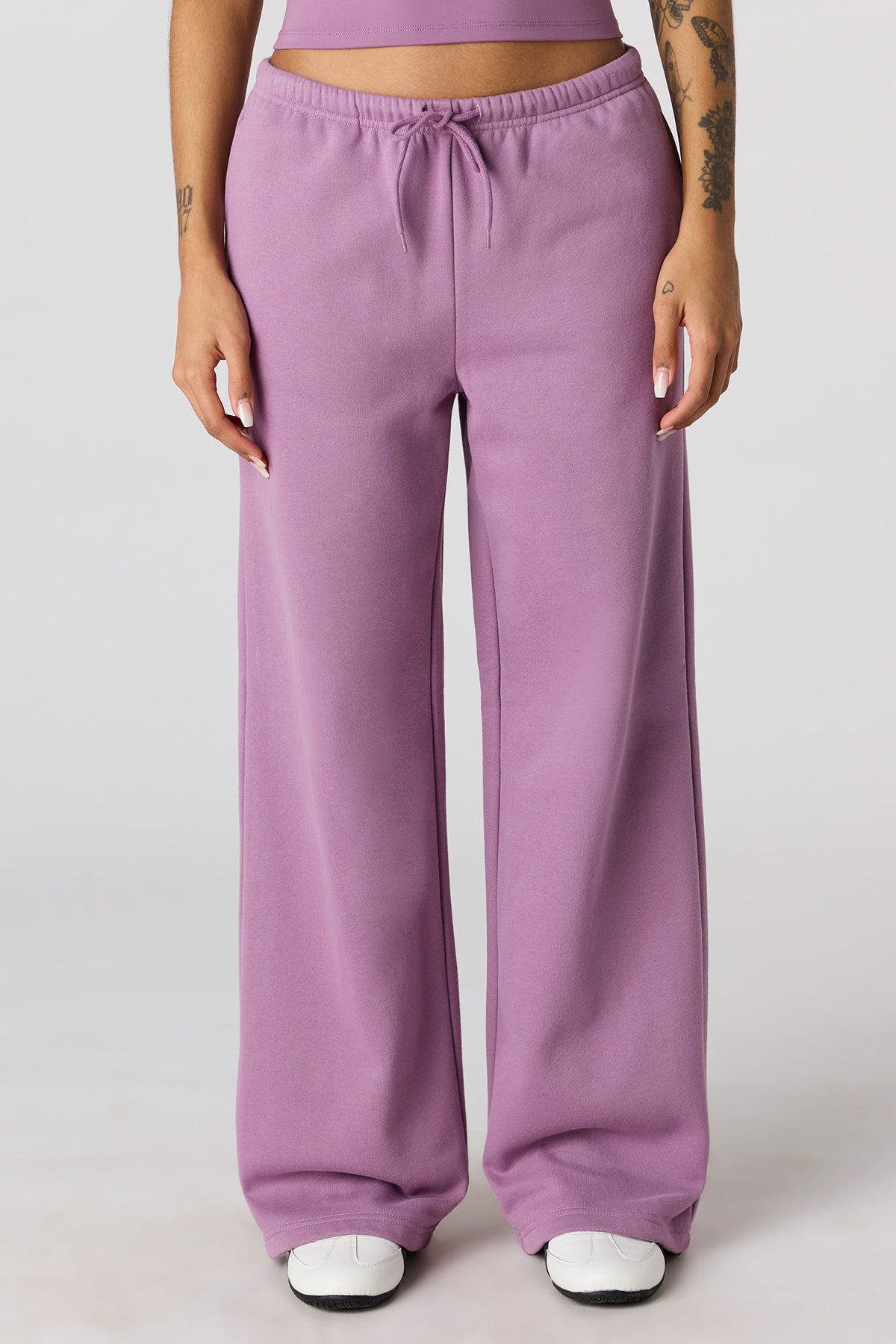 Alt View 2. Luxe Fleece Low Rise Baggy Sweatpant - Purple