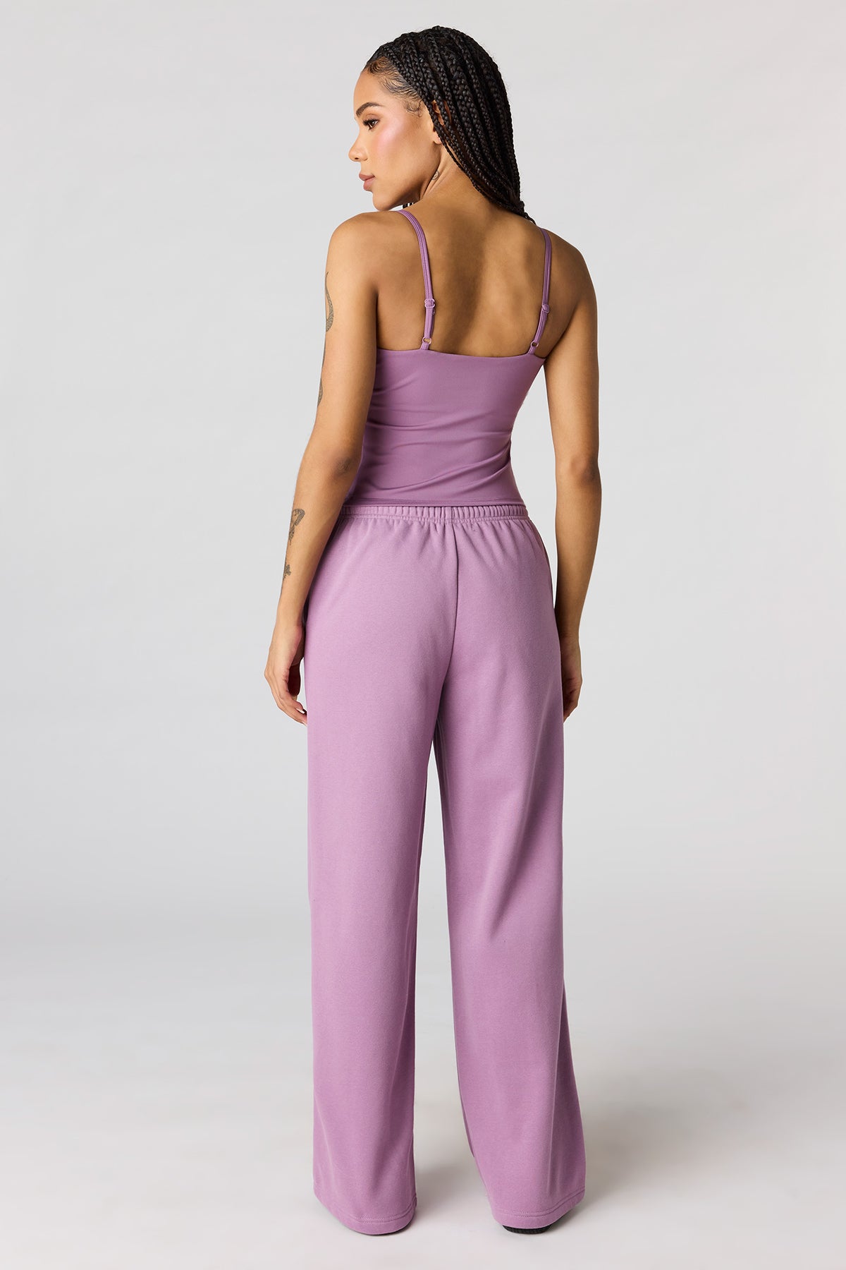 Alt View 3. Luxe Fleece Low Rise Baggy Sweatpant - Purple