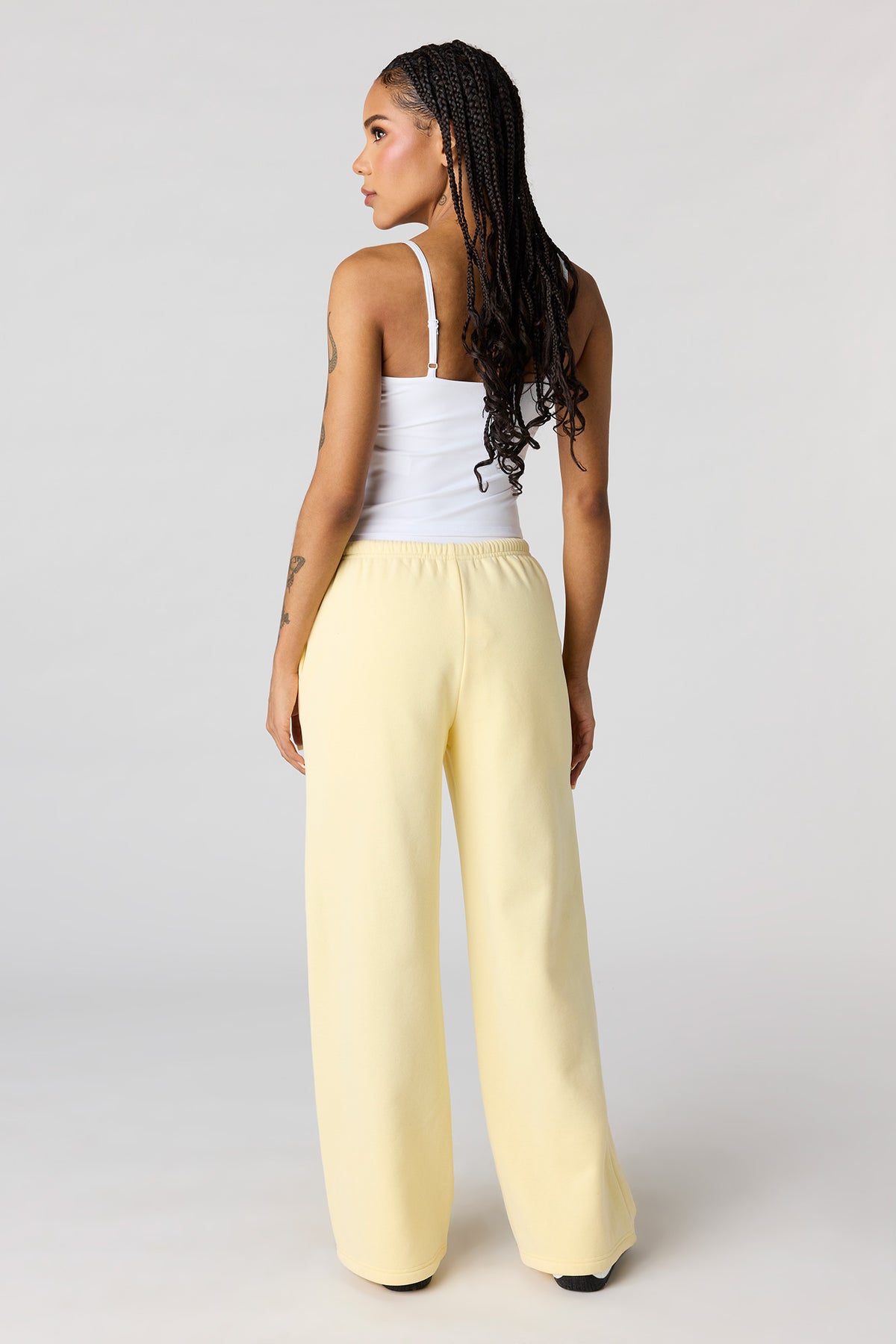 Alt View 3. Luxe Fleece Low Rise Baggy Sweatpant - Yellow