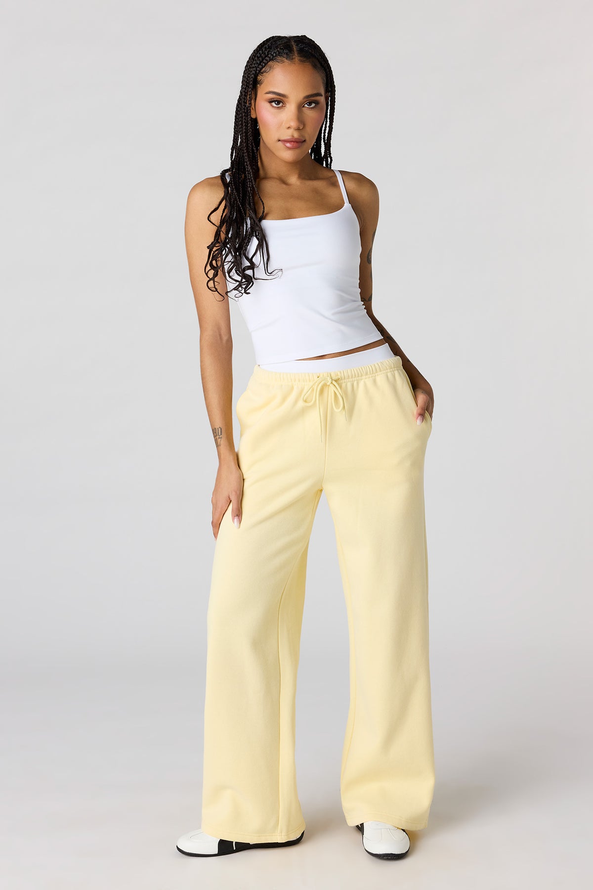 Luxe Fleece Low Rise Baggy Sweatpant - Yellow