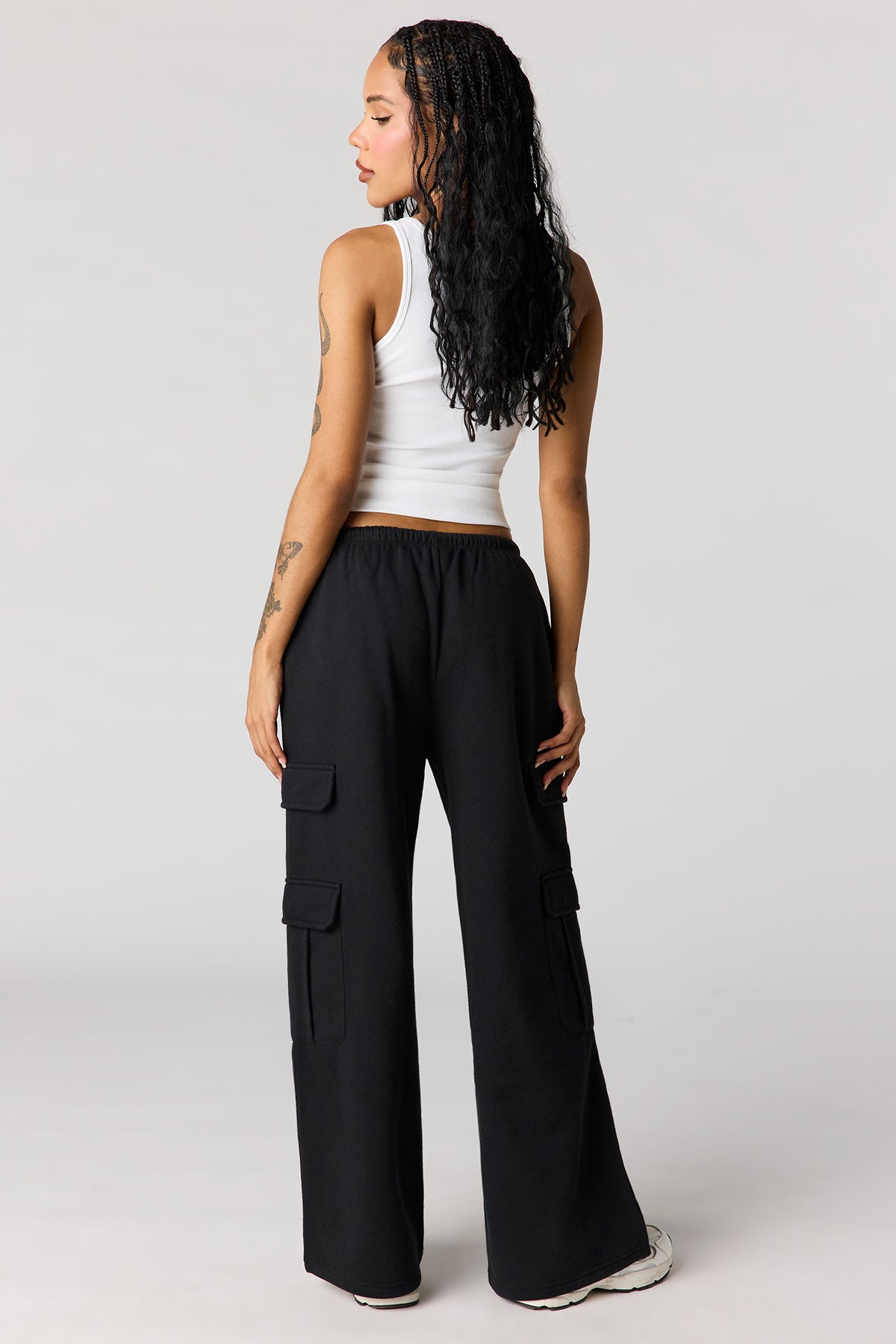 Vue alternative 3. Pantalon d'entraînement à jambe large en molleton de luxe