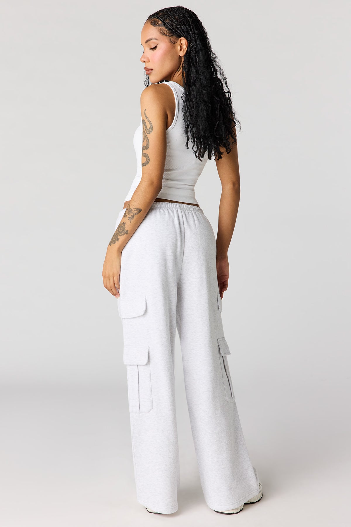 Vue alternative 3. Pantalon d'entraînement à jambe large en molleton de luxe