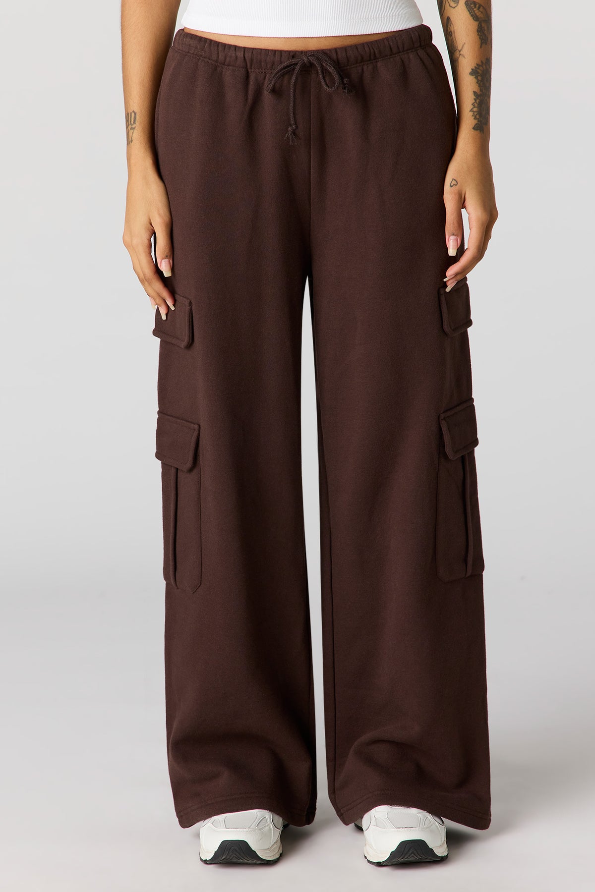 Vue alternative 2. Pantalon d'entraînement à jambe large en molleton de luxe