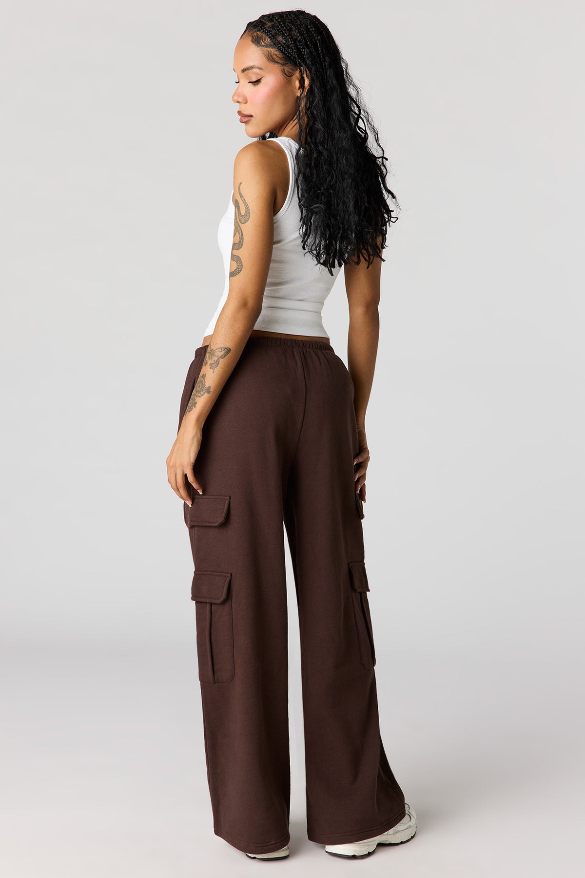 Vue alternative 3. Pantalon d'entraînement à jambe large en molleton de luxe