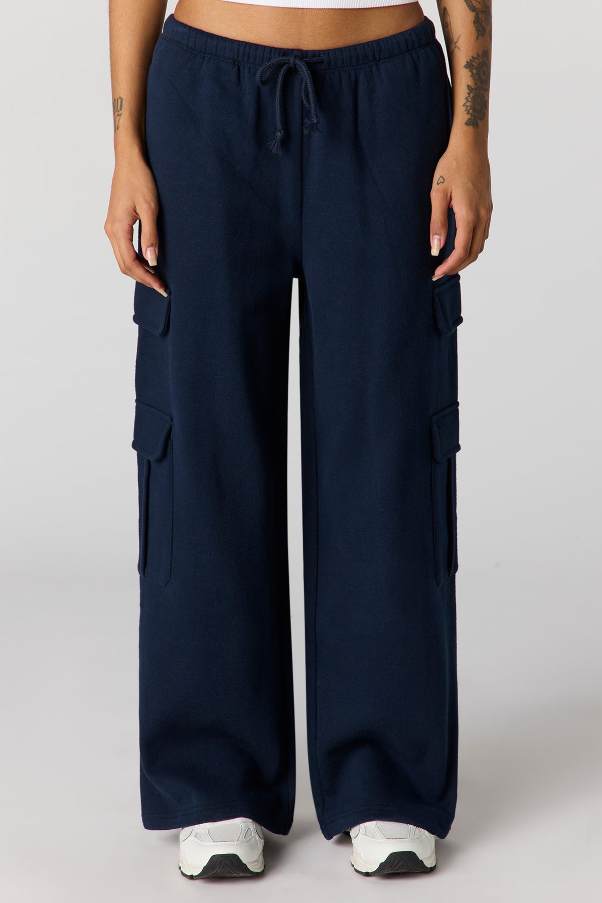 Vue alternative 2. Pantalon d'entraînement à jambe large en molleton de luxe