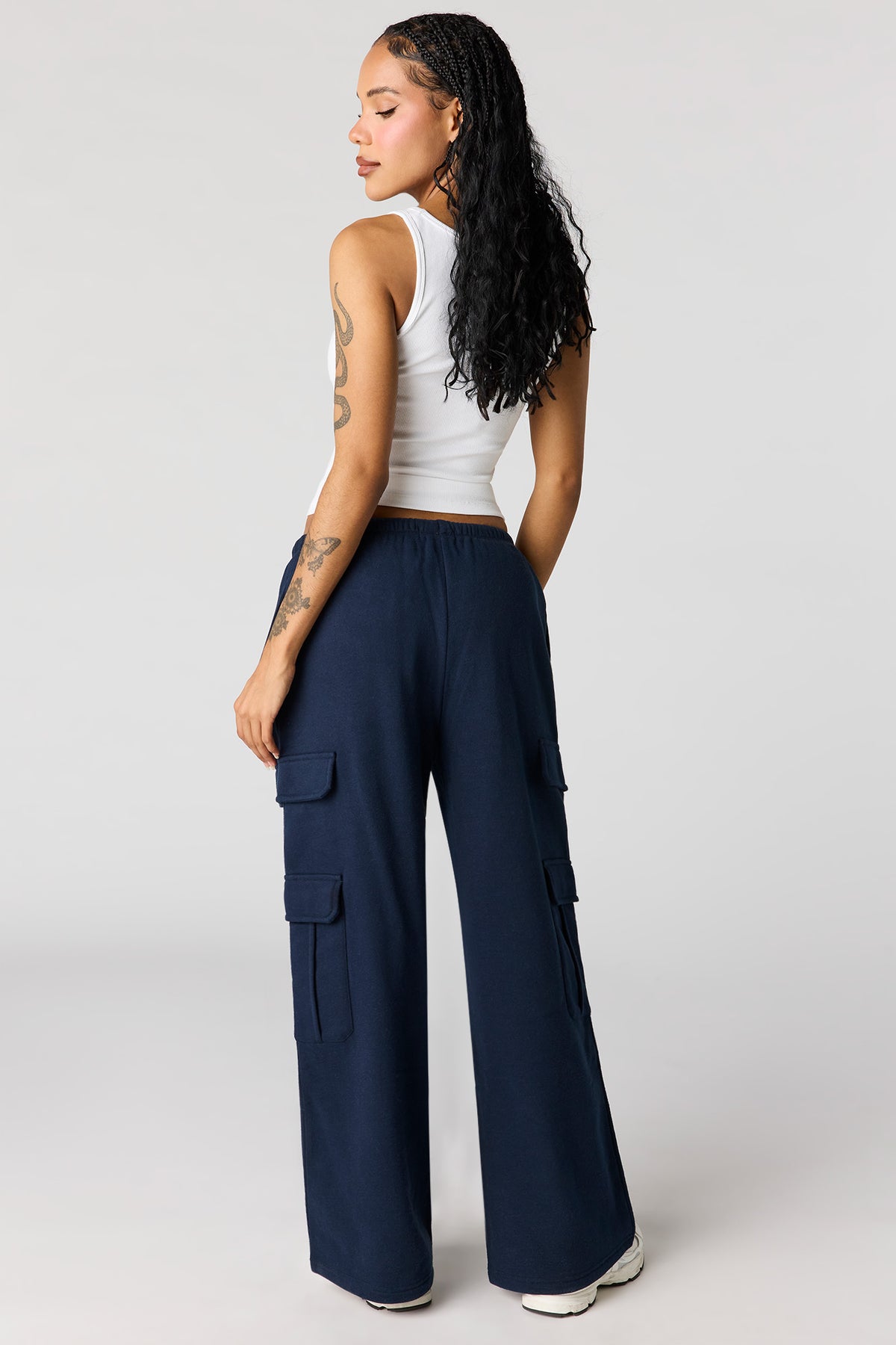 Vue alternative 3. Pantalon d'entraînement à jambe large en molleton de luxe
