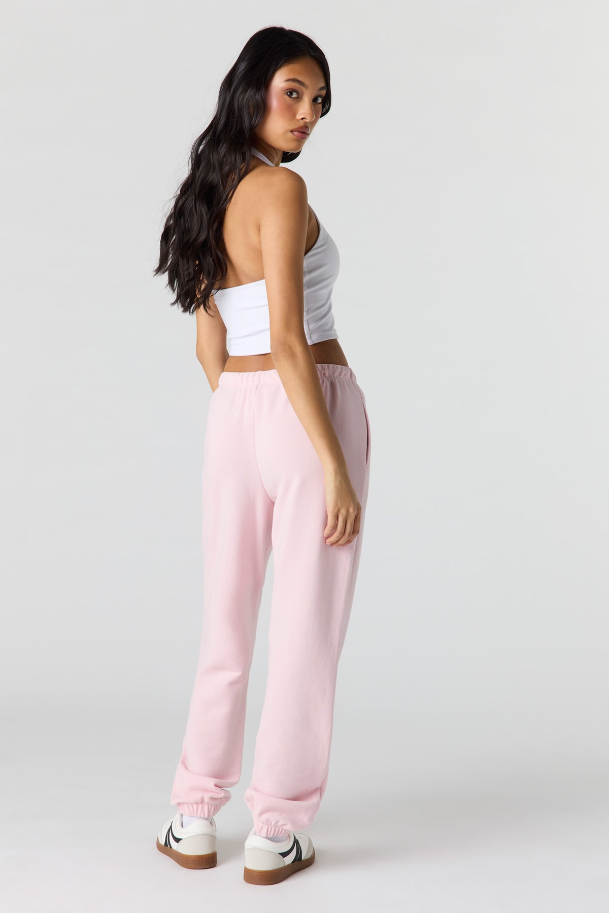 Vue alternative 3. Jogger en tissu bouclé de luxe à taille basse