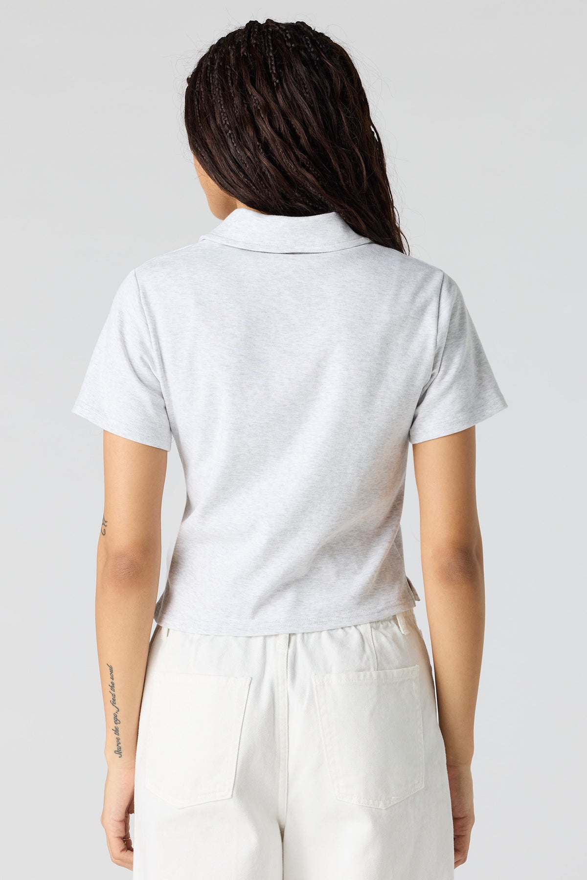 Alt View 2. Classic Polo - Heather Grey