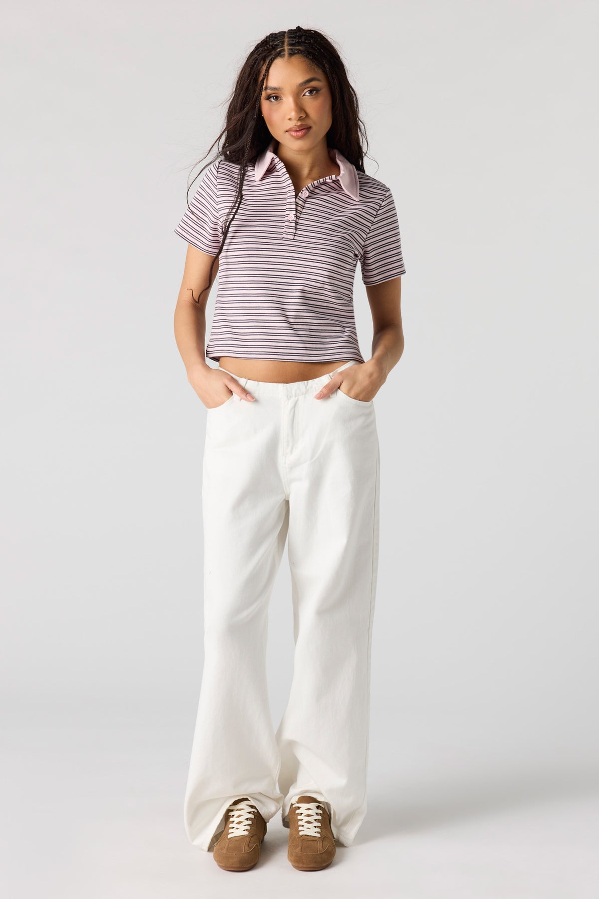 Alt View 3. Classic Polo - Light Pink