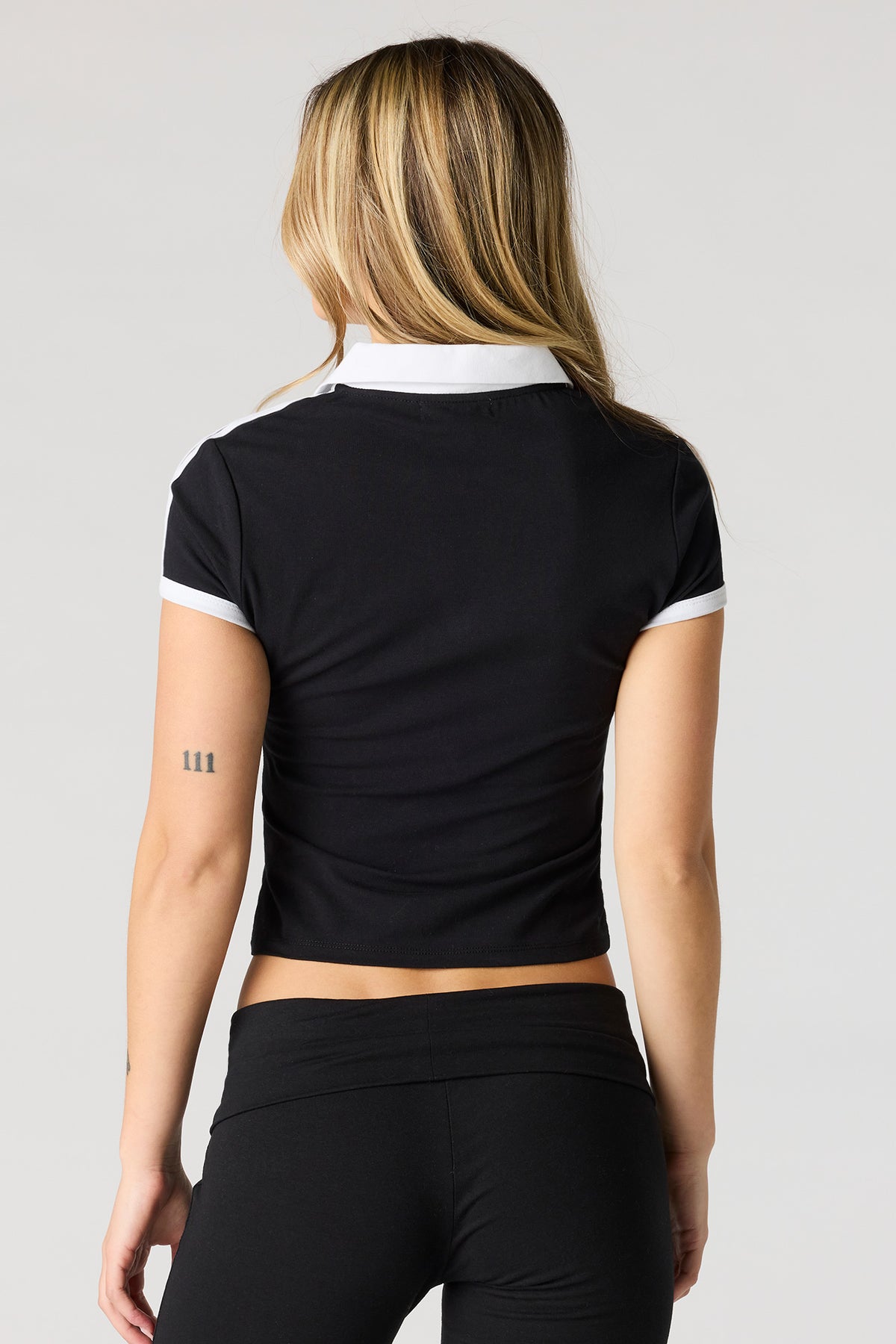 Alt View 2. Soft Contour Graphic Classic Polo - Black