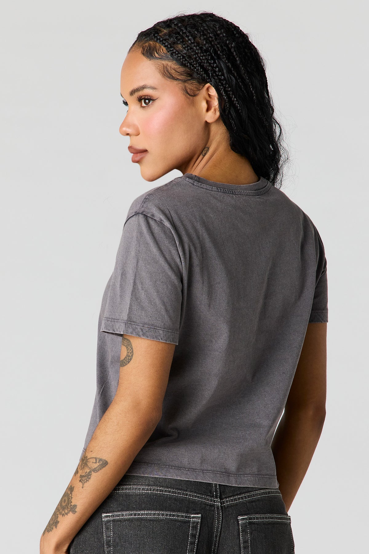 Alt View 2. Boxy T-Shirt - Dark Grey