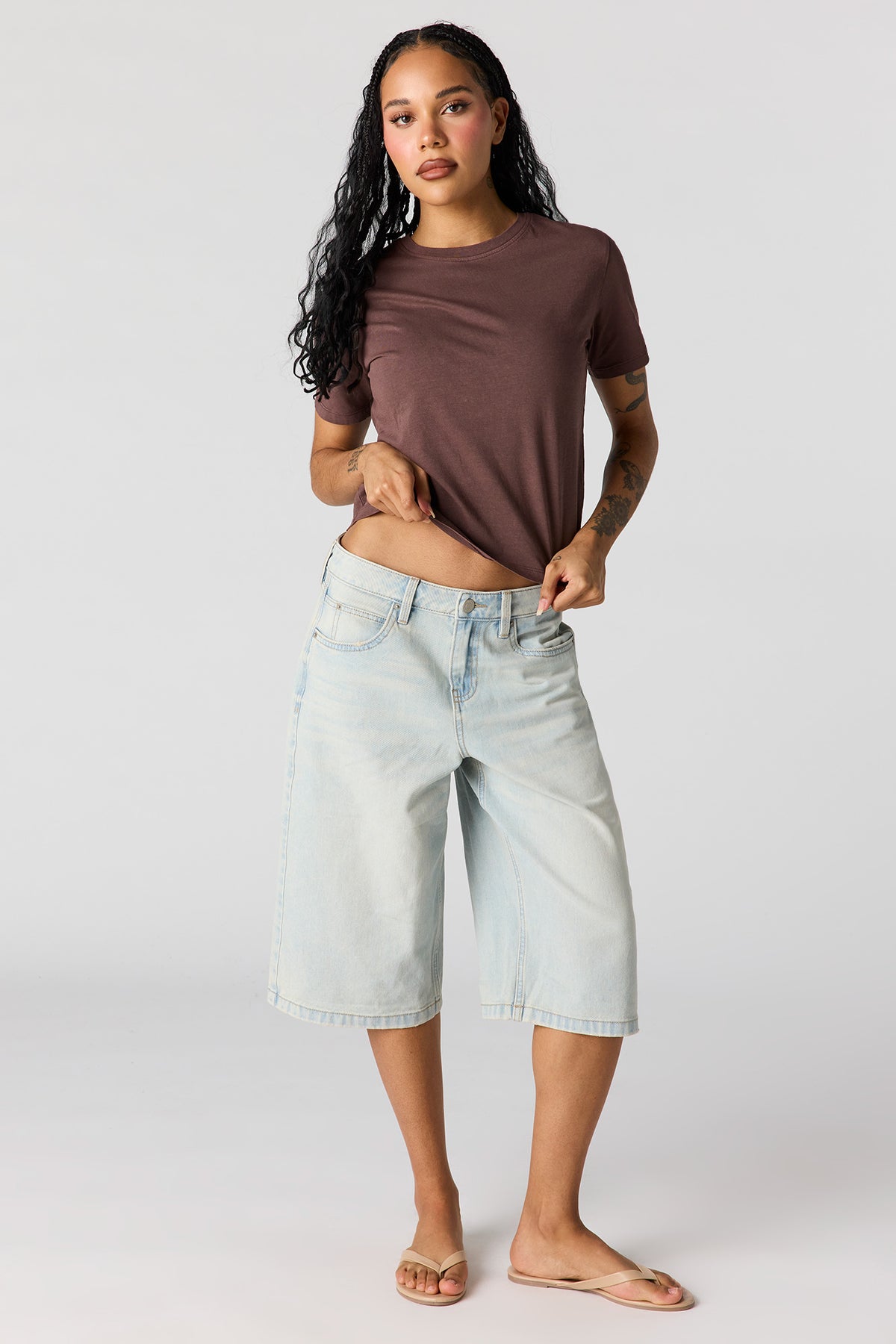 Alt View 3. Boxy T-Shirt - Brown