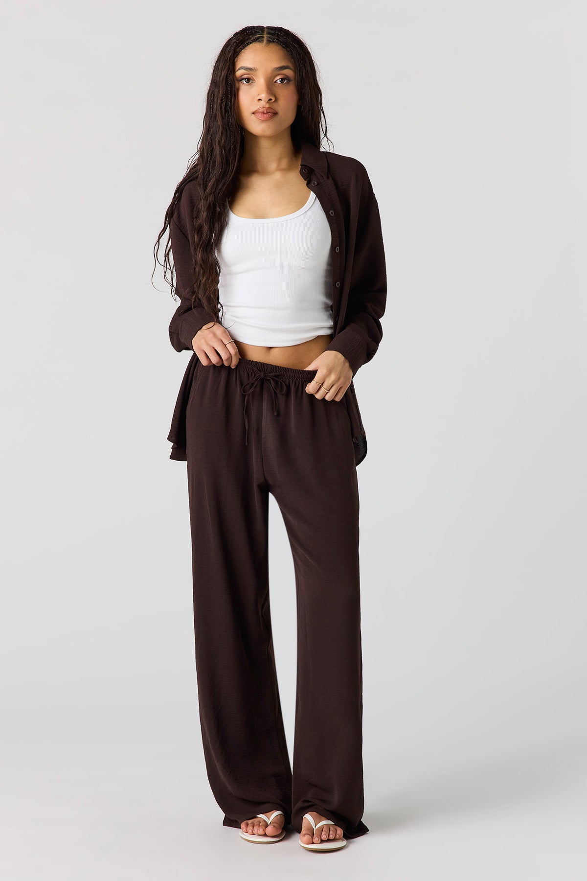 Pantalon fluide à jambe large