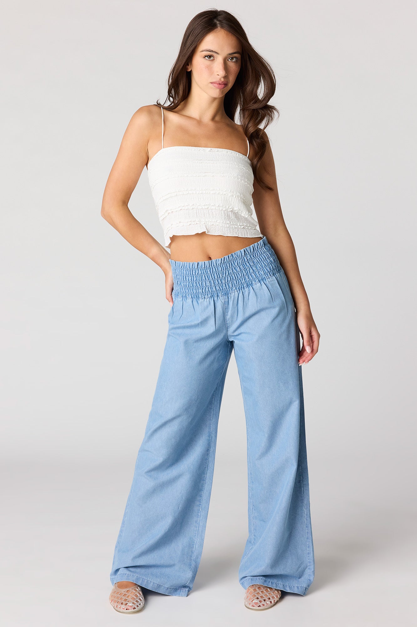 Denim Palazzo Pant – Urban Planet