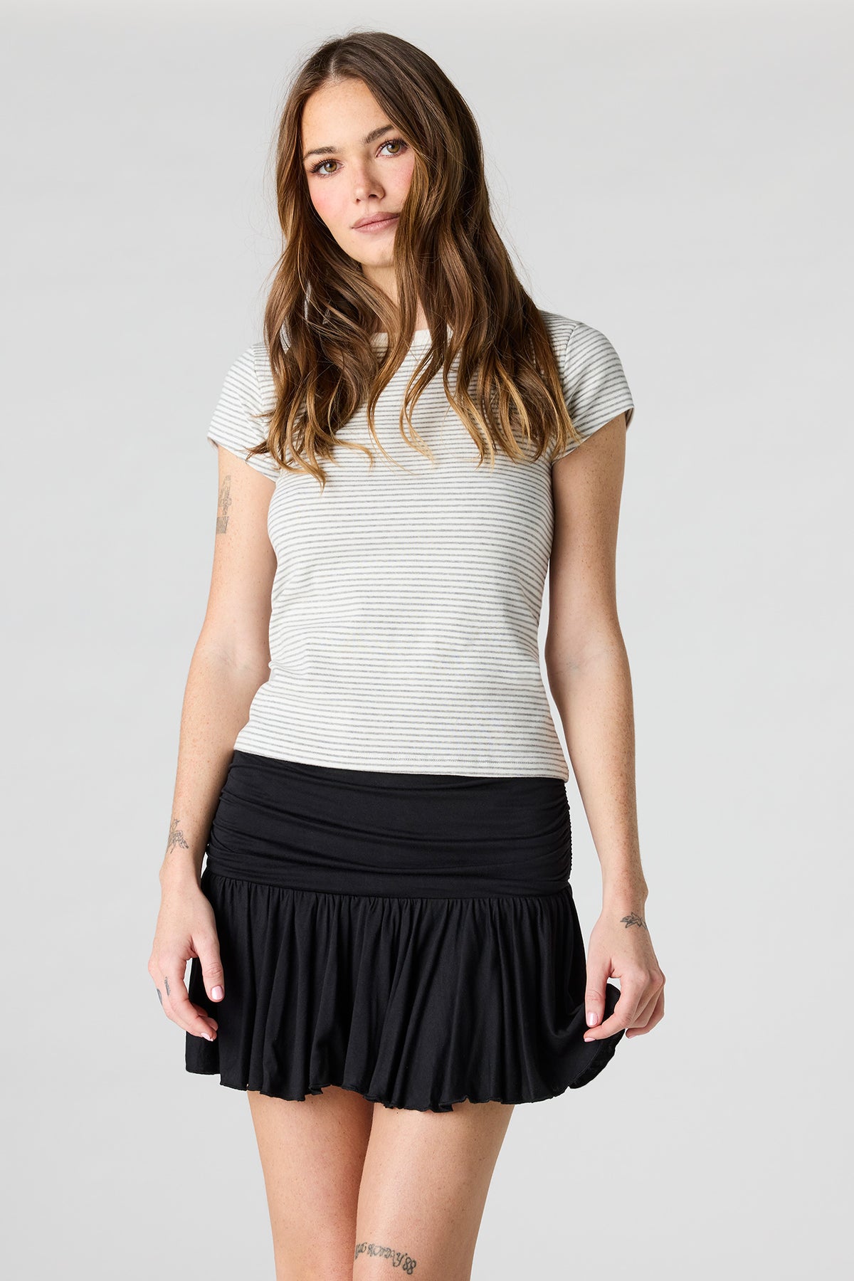 Minijupe-short fluide