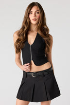 Belted Pleated Skort