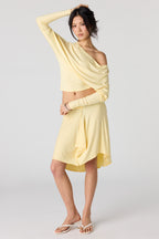 Jupe midi asymétrique