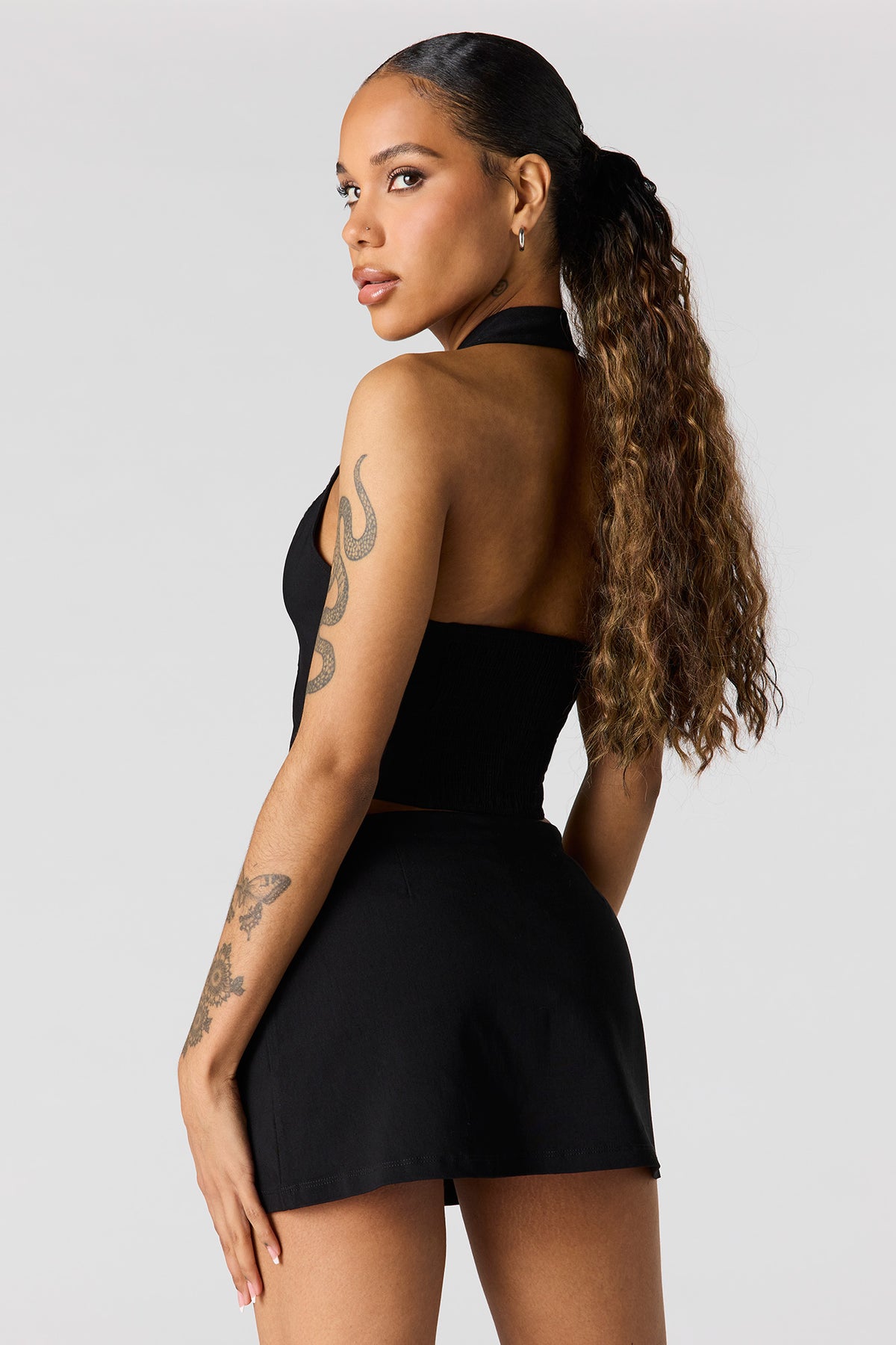 Alt View 2. Mini Skort - Black