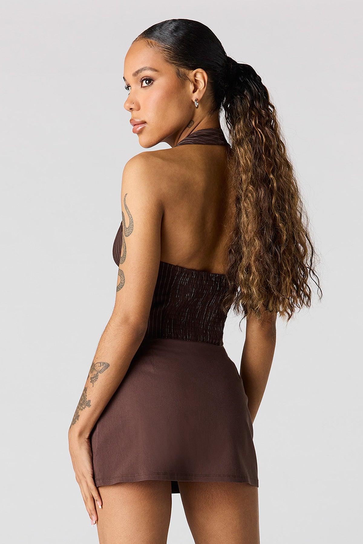 Alt View 2. Mini Skort - Brown