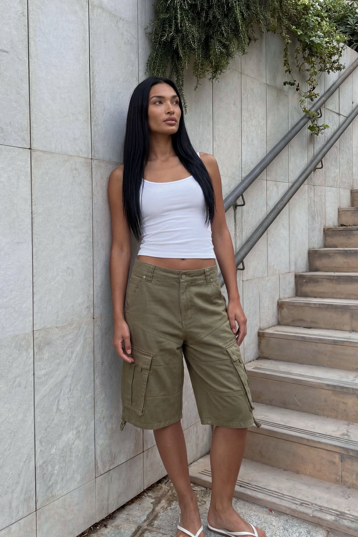 Cargo Jort 13.5" - Dark Green