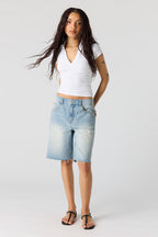 Low Rise Studded Jort 9"