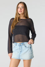 Microjupe-short en denim à taille basse