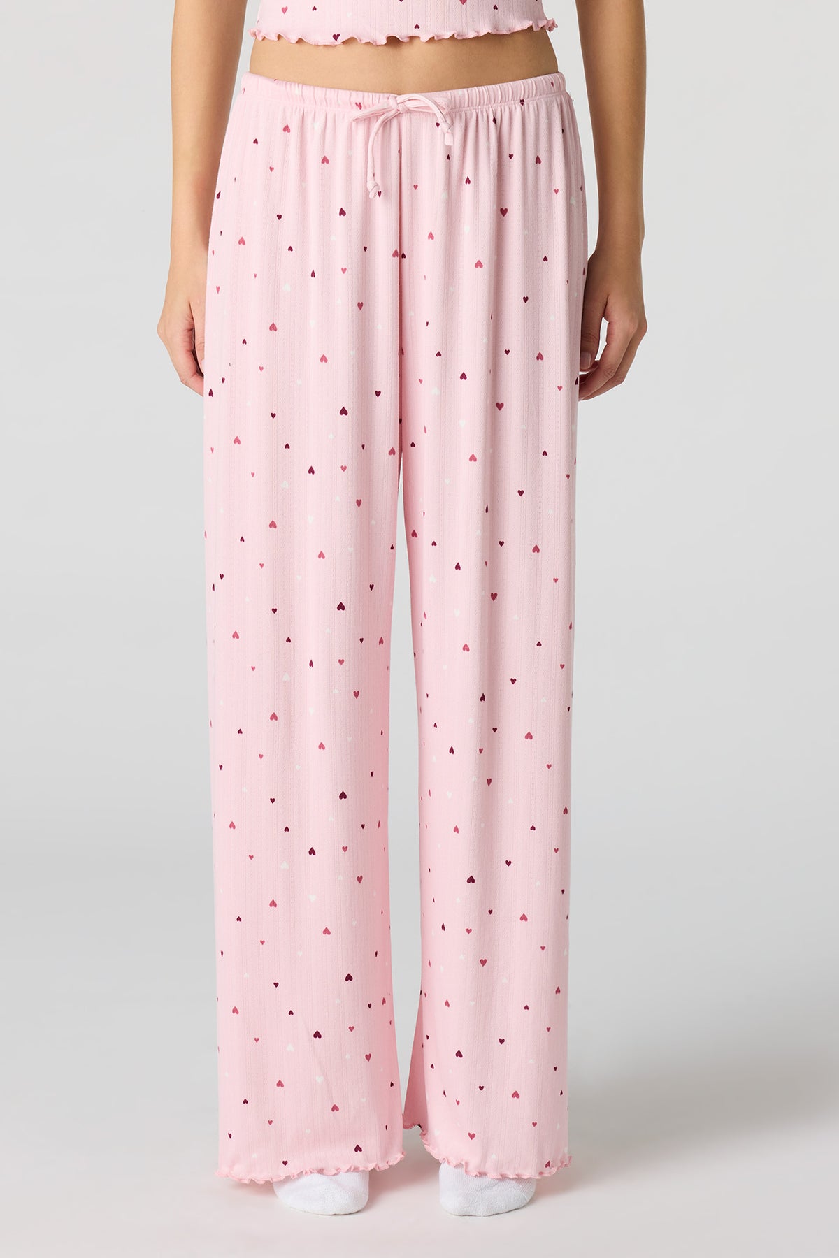 Alt View 3. Pointelle Tank & Pant Pajama Set - Pink