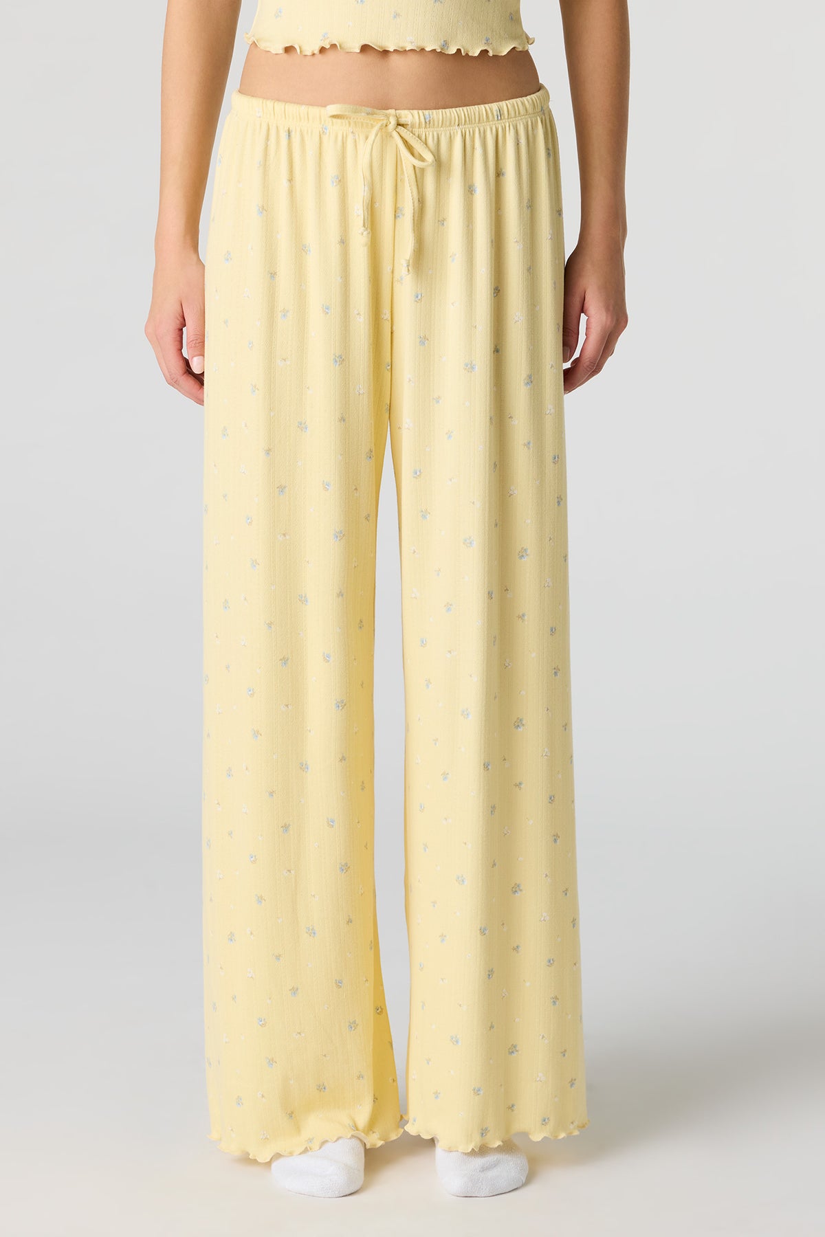 Alt View 3. Pointelle Tank & Pant Pajama Set - Yellow