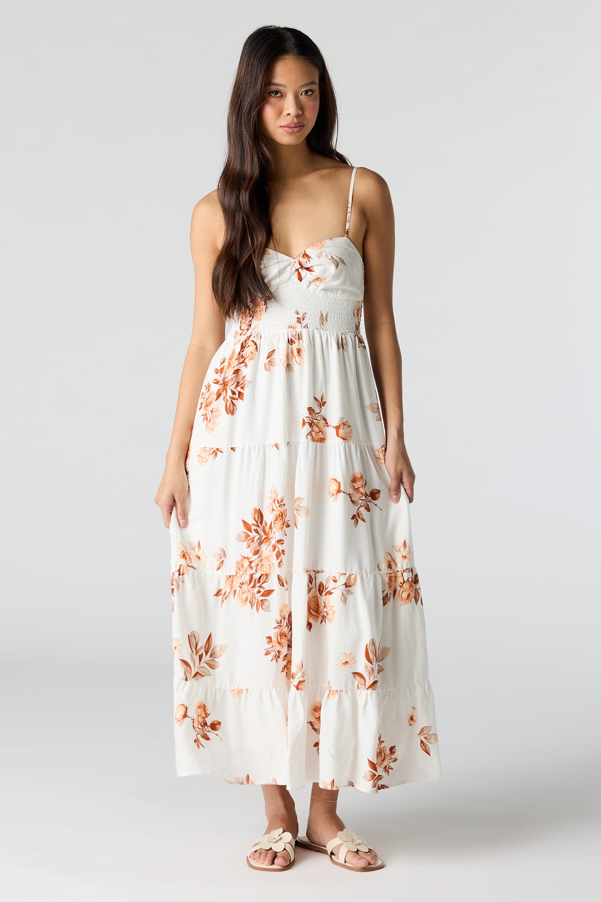 Alt View 2. Smocked Tiered Maxi Dress - Off White